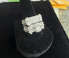 Luxury Moissanite Bridal Ring Set with Baguette Accents Silver Plated, Size 8.5 6013
