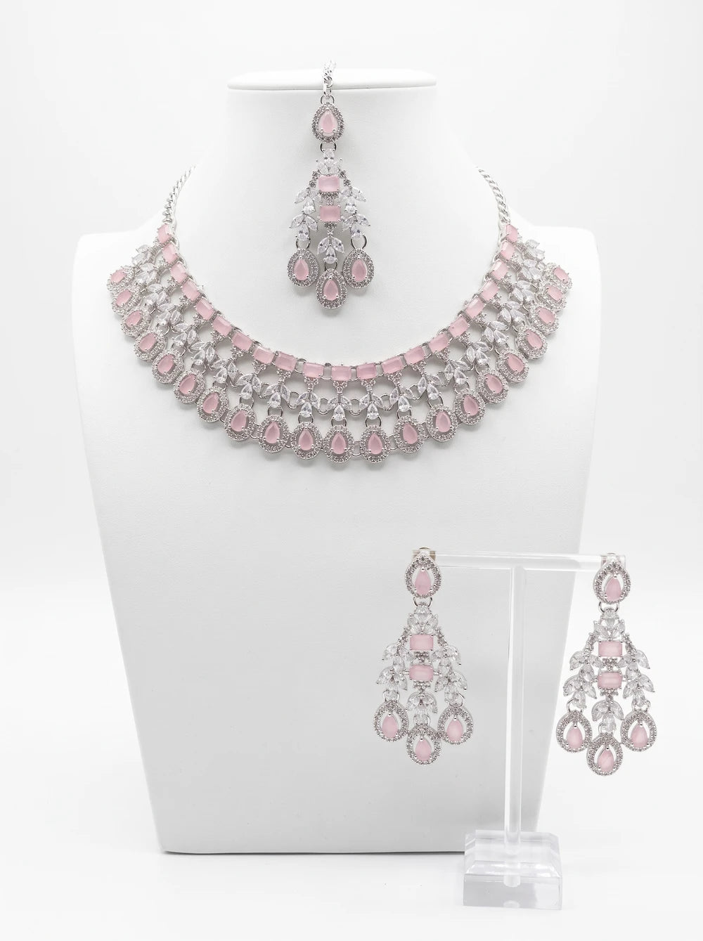 1 Carat Round Moissanite Teardrop Pendant Necklace – Silver Tone Halo Necklace with GRA Certificate & Jewelry Box 7064